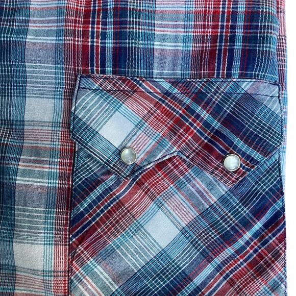 Wrangler VTG Rustler 2X Western short Sleeve Patriotic with silver accents - Picture 10 of 11